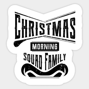 christmas morning squad family vintage Sticker